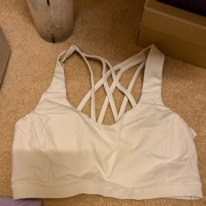 Lululemon Athletica Cream Strappy Sports Bra